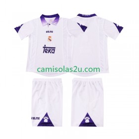 Camisolas de futebol Real Madrid Retro Criança Equipamento Principal 1997 1998 Manga Curta